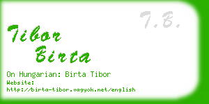 tibor birta business card